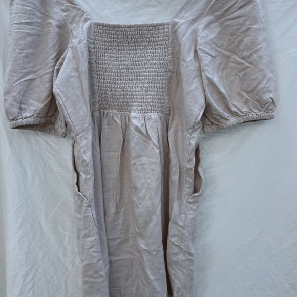 Old Navy Puff-Sleeve Linen-Blend Mini Dress, size L - Picture 5 of 9